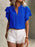 Ruffle Sleeve Notched Blouse - Byyde