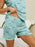 Printed Round Neck Top and Shorts Lounge Set - Byyde