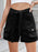 High Waist Belted Cargo Denim Shorts - Byyde
