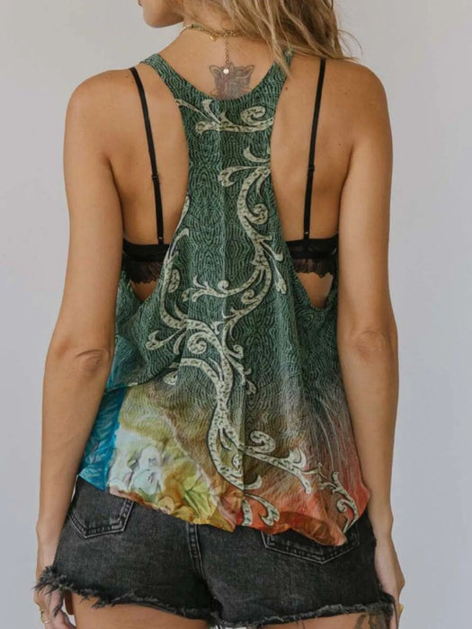 Printed Scoop Neck Tank - Byyde