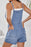 Square Neck Denim Overalls with Pockets - Byyde