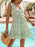 Printed V-Neck Sleeveless Mini Dress - Byyde
