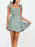 Bow-Shoulder Square Neck Denim Mini Dress - Byyde