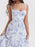 Floral Print Sweetheart Neck Midi Dress - Byyde