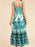 Full Size Printed Sweetheart Neck Maxi Cami Dress Plus Size - Byyde