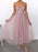 Sweetheart Neck Tulle Midi Dress - Byyde