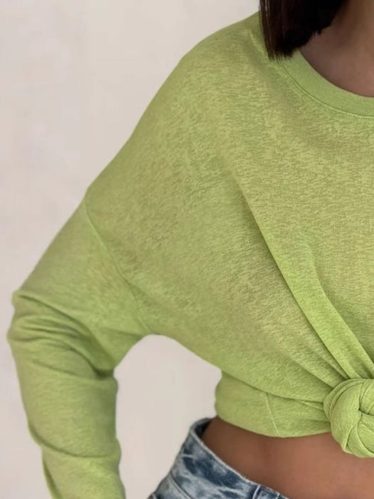 Knotted Long Sleeve T-Shirt - Byyde