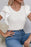 Ruffled Round Neck Textured Top - Byyde