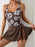 Printed Scoop Neck Wide Strap Two-Piece Swimwear - Byyde