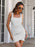 Ruched Square Neck Mini Tank Dress - Byyde