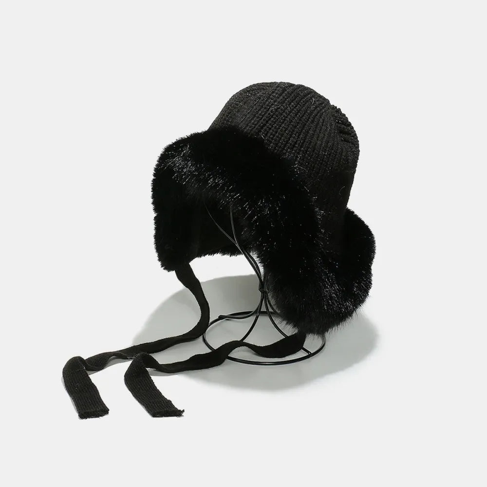 Thermal Tied Fuzzy Winter Hat - Byyde
