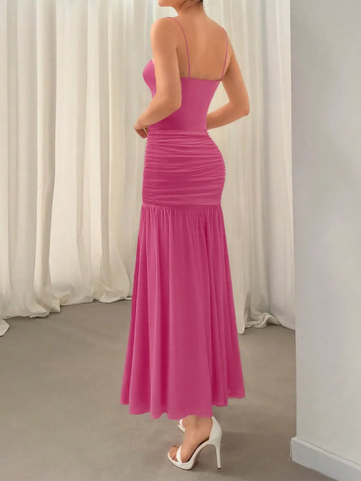 Ruched Maxi Cami Dress - Byyde