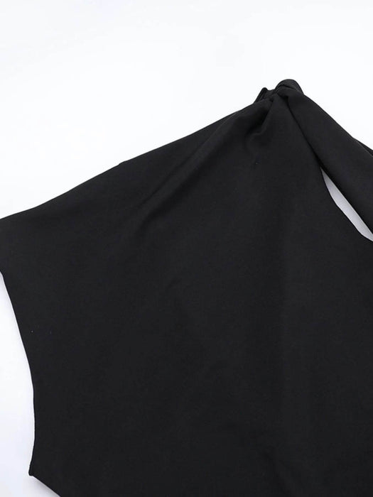 Asymmetrical Tied Sleeveless Maxi Dress - Byyde
