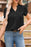 Short Sleeve Notched Blouse - Byyde