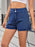 Ruched Side Drawstring Denim Shorts - Byyde