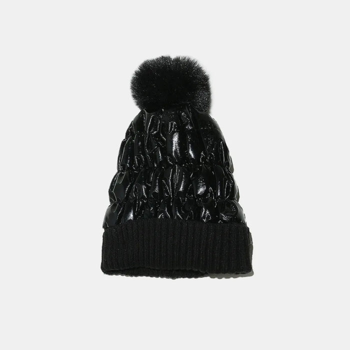 Thermal Knit Hat with Pompom - Byyde