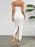 Devine Ruffled Slit Back Tube Maxi Dress - Byyde