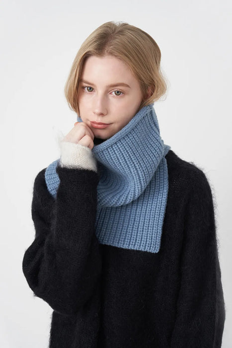 Slit Pullover Knit Scarf - Byyde