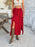 Devine Slit Drawstring Ruffled Skirt - Byyde