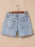 Wash High Rise Denim Shorts - Byyde