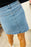 Acid Wash Bowknot Details High Waist Denim Skirt - Byyde