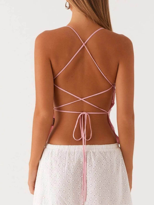 Crisscross Back V-Neck Cami - Byyde