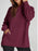Slit Drawstring Waffle Knit Hoodie - Byyde