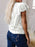 Ruffle Sleeve Round Neck Top - Byyde