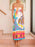 Tied Front Printed Slit Maxi Cami Dress - Byyde