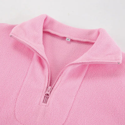 Quarter Zip Long Sleeve Sweatshirt - Byyde