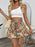 Tropical Print High Waist Shorts - Byyde