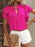 Ruffle Sleeve Notched Blouse - Byyde