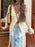 Ruffled Hem Openwork Longline Cardigan - Byyde