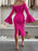 Off Shoulder Bell Sleeve Bodycon Midi Dress - Byyde