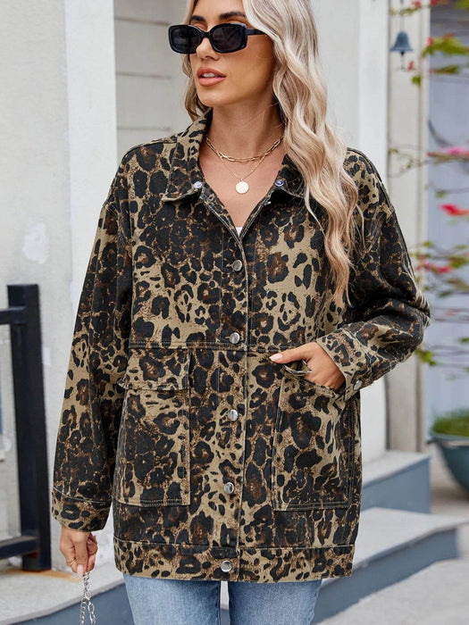 Button Up Long Sleeve Denim Jacket - Byyde