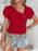 Asymmetrical Short Sleeve Blouse - Byyde