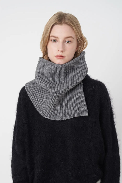 Slit Pullover Knit Scarf - Byyde