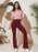 Full Size High-Waist Flare Active Pants Plus Size - Byyde