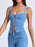 Lace-Up Denim Cami - Byyde