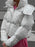 Floral Print Puffer Jacket with Hood - Byyde