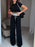 Short Sleeve Top and Wide Leg Pants Set - Byyde