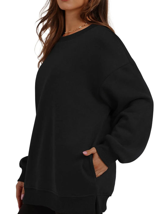 Oversized Long Sleeve Crewneck Sweatshirt - Byyde