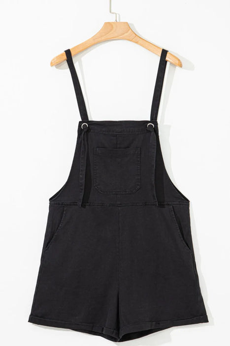 Square Neck Denim Overalls with Pockets - Byyde
