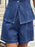 High-Waisted Denim Shorts - Byyde