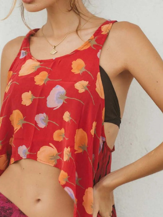 Printed Scoop Neck Tank - Byyde