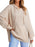 Slit Drawstring Waffle Knit Hoodie - Byyde