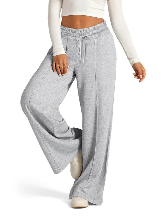 Full Size Drawstring Relaxed Fit Wide Leg Pants Plus Size - Byyde