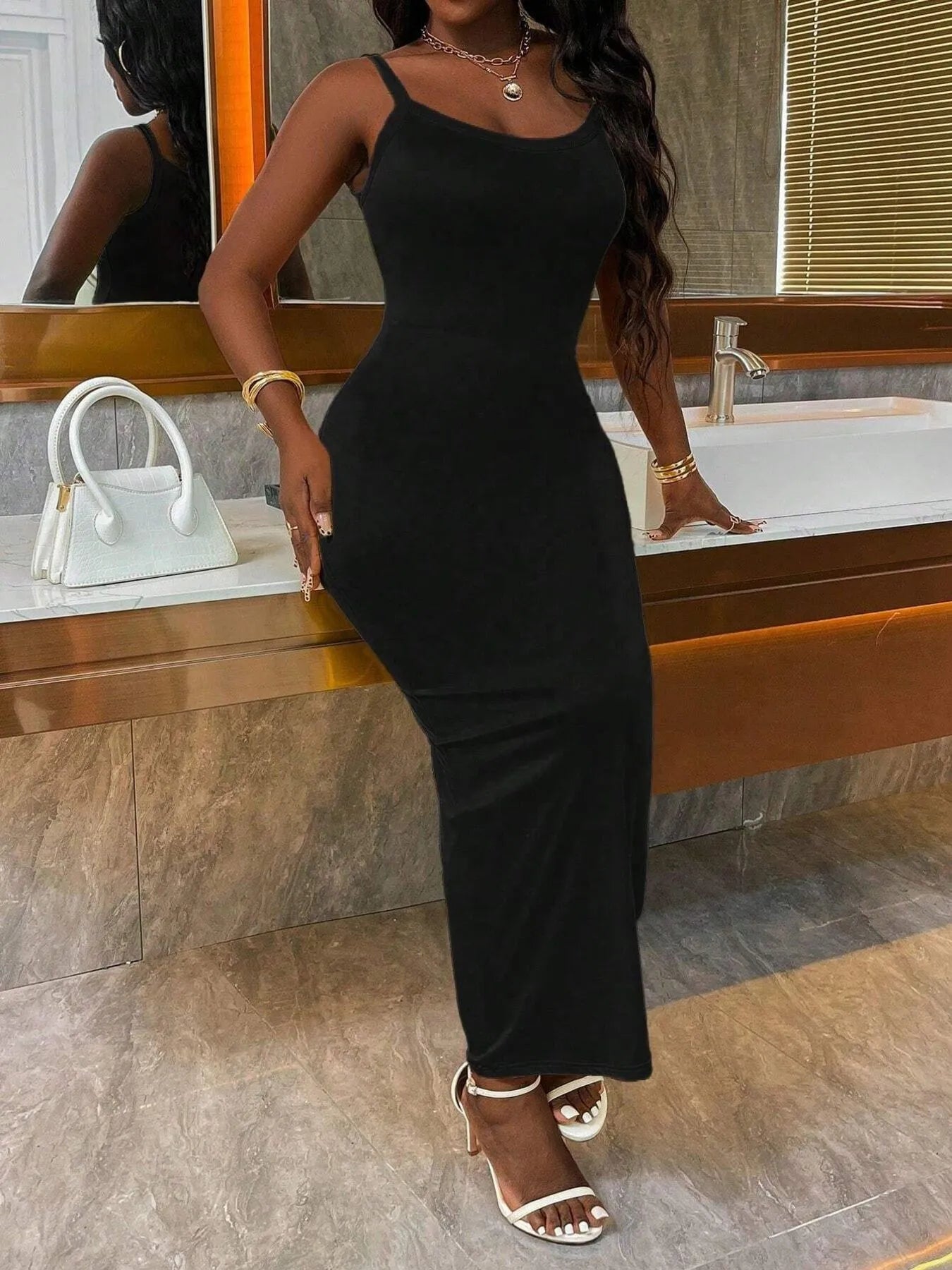 Scoop Neck Maxi Cami Dress - Byyde