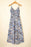 Paisley Print Twist Detail Smocked Back Spaghetti Straps Dress - Byyde