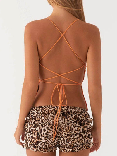 Crisscross Back V-Neck Cami - Byyde
